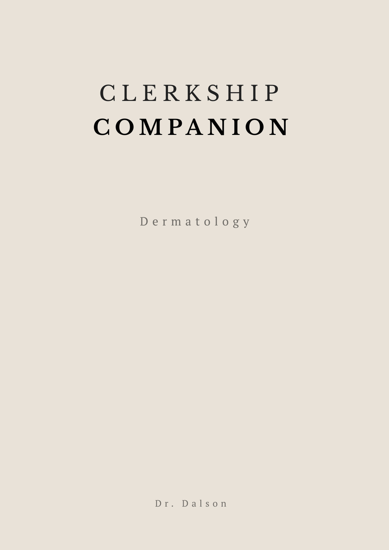 Clerkship Companion — Dermatology